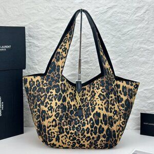 Yves Saint Laurent Large Leopard-Print Shoulder Bag